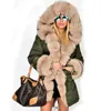 Women's Fur & Faux Plus Size Women Coat Warm Parka Thick Furs Military Winter Jacket Hooded Overcoat Cotton Parkas