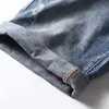 Classique Denim Shorts Hommes D'été De Mode Casual Slim Fit Déchiré Bleu Court Jeans Homme Marque Vêtements 210629