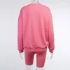 Pink Outfits For Women Fall 2021 Lounge Wear Woman Tshirts+woman Shorts Matching Sets Two Piece Set Loungewear Clothing Women's Tracksuits