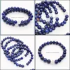 Inne luźne koraliki Biżuteria 8mm Lapis Lazi Bransoletka, Bransoletka z kamieniami szlachetnymi, Białe Koraliki Jade, Bransoletka elastyczna, Powodzenia Bransoletka Dojazdowa Dostawa 2021