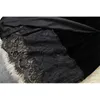 Zarif Lady Vestidos 2021 Moda Pist Tasarımcılar Uzun Kollu Dantel Patchwork Seksi Parti Siyah Kadife Elbise Kadın Sonbahar Günlük Elbiseler
