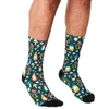 Chaussettes pour hommes Motif de champignons de minuit drôle imprimé Hip Hop Hommes Heureux Mignon Garçons Style de rue Fou For263W