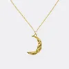 collier sterling argent crescent moon