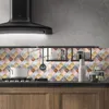 Adesivi murali Semplicità Adesivo per piastrelle Bordo Peel Stick Prova di olio Rimovibile Impermeabile per Cucina Backsplash Pavimento Bagno