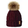 Winter Women Baby Boy Girl Chunky Soft Pompom Knitted Cap Warm Crochet Fleece Lined Beanie Hat Detachable Ball Caps Beanie/Skull Eger22