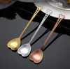 2022 new ice cream spoon love heart shaped coffee tea stir spoons for party wedding supplies kitchen accessories