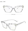 Ins Popular Fashion UltraLight Cat Eye Multicut Crystal Glasses Glasses Framella Clear Lens Uomini Ottici Ottici Frame Sunglasse1694499