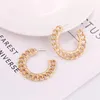 FASHIONS NOOPS Fashion Brincos de ouro simples de liga para mulheres Femininas geométricas Trendy Acessórios de jóias vintage
