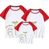 サマーファミリールックマッチング衣装Tシャツの服お母さんの父子娘子供の漫画半袖210429