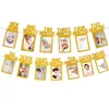 Decorazione per feste 1° compleanno Po Frame Banner per bambino nato 12 mesi Pograph Bunting Garland Prima celebrazione