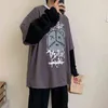 2021 Niedźwiedź Drukuj Koszulki Luźne Drukowanie Dnia Koszula Młodzież Hip-Hop Para Ubrania Ins Student Odzież Śmieszne Japonia Topy Mężczyzna H1230