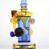 Vintage Unique 10.5inch Glass Bong Water HOOKAH Pipes with perc Smoking Oil Burner With Bowl can put customer logo