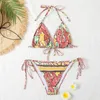 Zomer Strand Dragen Effen Bikini Set Oranje Twee Stukken Bikini 2023 Bandage Sexy Push Up Badpak Merk Plus Size Badmode vrouwen Bat301q