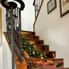 Adesivos de parede 3D janela de Natal escada ornamentos sinos árvore luxo alegre decoração Xmas Noel 2021 ano