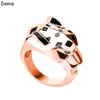 Donia jewelry luxury ring European and American fashion enamel green eye leopard copper microinlaid zircon designer gift6261465