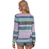 Summer Striped Long Sleeve T Shirt Women O-neck Plus Size Fashions Vintage Ladies Tops Streetwear Tee Shirt Femme 210608