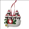 Decorations Festive Supplies Home & Garden Christmas Tree Family Of 2 3 4 5 6 7 White Brown Santa Pendant Ornament Social Distancin Party De