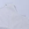 Malha de algodão branco Bodycon elegante vestidos verão mulheres sexy button up split v neck sem mangas maxi vestido 210514