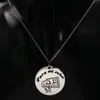 2021 espagne enseignant en acier inoxydable colliers femmes rond couleur argent collier bijoux cadeau colgantes mujer moda N18051