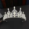 Baroque naturel perle couronne de mariée à la main perlé strass cheveux ornement robe de mariée accessoires coiffure Clips Barrettes