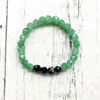 Braccialetti con ciondoli 8MM Sezione naturale Avventurina verde e braccialetto Larvikite grigio Gioielli da uomo Perline Mala Yoga Regalo da polso