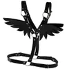 Nya Choker Angel Wing Suspenders passar Kvinnor Läderjackor Body Shoulstraps Midjebälten Europeiska och amerikanska populära8155881
