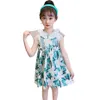 Kızlar Yaz Elbise Örgü Kızlar için Elbiseler Çiçek Çocuk Pullu Kostüm 6 8 10 12 14 210528