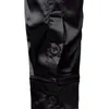 Mäns Svart Satin Luxury Dress Silke Smooth Men Tuxedo Slim Fit Wedding Party Prom Casual Chemise Homme 210721