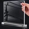 Acryl tabel papier houder tonen acryl t-type sterke tafel uithangbord dubbelzijdig tafel teken display card rack