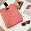 2021 High Fashion Women's Knits Short Sleeve Sweater Letter Jacquard G Bekväm tunna kvalitetsdesign