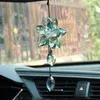 Decoraciones interiores Flor de cristal Colgante para espejo retrovisor de coche Decoración automática Accesorios de adorno colgante