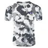 メンズTシャツ夏3DプリントカモフラージュファッションTシャツCIA特殊部隊カジュアルアウトドアスポーツ狩猟シャツ