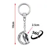 Luminous Game Genshin Impact Keychain Charms 360 Degrees Rotating Moon Anime Pendant Glow In The Dark Key Chain Metal Key Ring G1019