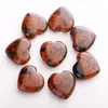 Natural Crystal Stone Party Favor Heart Heart Gemstone Ornaments Yoga Cura Decoração de Artesanato 30mm Livre DHL