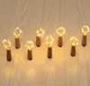 Luci stringa di filo di rame 2M 20LED alimentate a batteria FAI DA TE sughero batterico Vetro LED Bottiglia di vino Luce per la festa di Natale Matrimonio Halloween