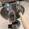 Зима 2022 Sequined Camouflage Snow Boots Высококачественная открытая модная квартира и густые теплые повседневные хлопковые обуви