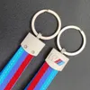 3D Metal Car Styling Emblem Keychain Webbing Key Chain Rings For bmw M X1 X3 X4 X5 X6 X7 e46 e90 f20 e60 e39 auto Accessories blue