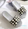 Europese ontwerper parel decoreren wiggen schoenen vrouwen zomer open teen koel platform sandalen femme uitje grootte 34-43 flipflops 2021