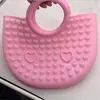 Push sensory fidget leksak handväska silikon gummi handväskor plånböcker hjärtformad bubbla bollfinger pussel stress relief gåvor-ct23