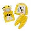 Ropa de invierno para bebés Pantalones de manga completa 2 unids / set Chica con capucha Keep warmSuits Ropa para niños Conjuntos para niños pequeños Homewear1-5Y 211025