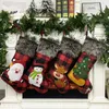 Pluche Christmas Stocking Gift Tassen Grote Grootte Laticed Candy Bag Xams Tree Decoration Socks Ornament Christmas Gift Wrap DAP78