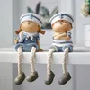 2 pezzi/set in stile mediterraneo creativo piede da parete in resina artigianato appeso gamba elfo bambola figurine decorazione della casa