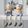 2 sztuk / zestaw styl śródziemnomorski Creative Wall Foot Resin Rzemiosło Wiszące Nogi Elf Doll Figurki Home Decoration