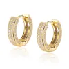 Hip Hop Gold Jewelry Fashion Mens Hoop Womens Silver Iced Out Bling Earrings RWFO RWFO8749692