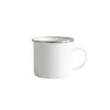 DIY sublimering 12oz enamel mugg med silverfälg 350 ml rostfritt stål emaljerad kopp handtag tomt tand tumlar vatten kaffeflaskor FY4394 B0601X03