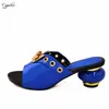 Sukienka Buty Najnowsza żółta kobieta Lato Wysokie obcasy Kapcie Damskie Pompy Sandały Femmes Chaussures Pantuflas Mujer CR2135-1 Wysokość 5 cm