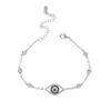 15 + 4 cm AAA Cubic Cyrkonia CZ Link Łańcuch Evil Eye Charm Sweet Lucky Turkish Jewelry Bransoletka