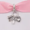 Szterling Silver Wedding Jewelry Dokonywanie Pandora My Little Baby DIY Urok Kryształ Bransoletki Matki Dnia Dziewczyna Prezenty Dla Kobiet Łańcuch Nazwa Nazwa Naszyjnik 798106CZ