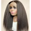 26Inch 180Density Natural Color Long Yaki Straight Lace Front wigs Remy Soft With Baby Hair For Black Women Glueless Heat Resista6022877