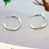 Hoop & Huggie Statement Matte Gold Earings Semi-circular C-shaped Twist Earring Hooks For Women Punk Metal Trendy Jewelry Elegant Brincos